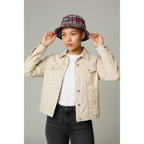 Coach Plaid Wool Bucket Hat - Picture 2 of 6